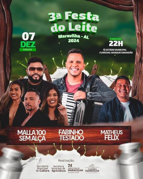 Fabinho Testado, Malla 100 Alça e Matheus Felix - 3ª Festa do Leite