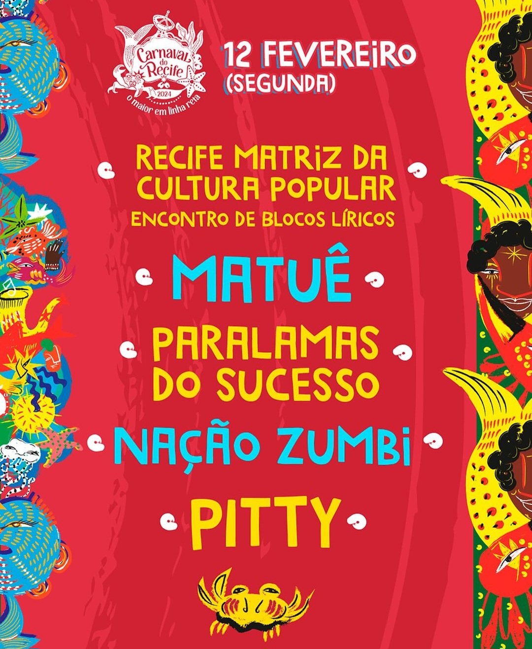 Encontro de blocos líricos, Matuê, Paralamas do Sucesso, Nação Zumbi e Pitty