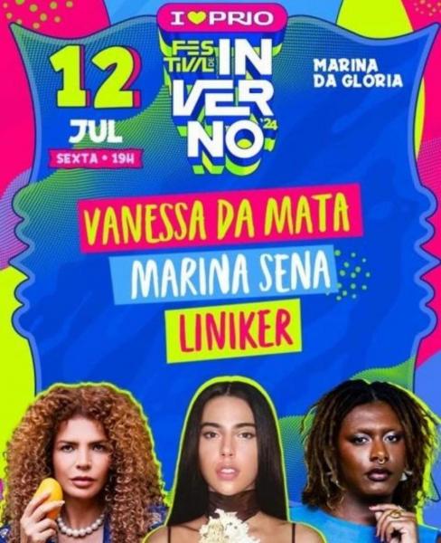 Vanessa da Mata, Marina Sena e Liniker - Festival de Inverno 2024