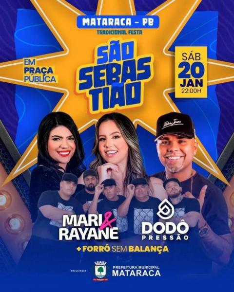 Mari & Rayane, Dodô Pressão e Forró sem Balança - Festa de São Sebastião