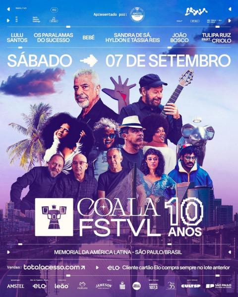 Lulu Santos, Os Paralamas do Sucesso, Bebê, Sandra de Sá, Hlydon & Tássia Reis, João Bosco e Tulipe Ruiz - Coala FSTVL 10 anos 2024