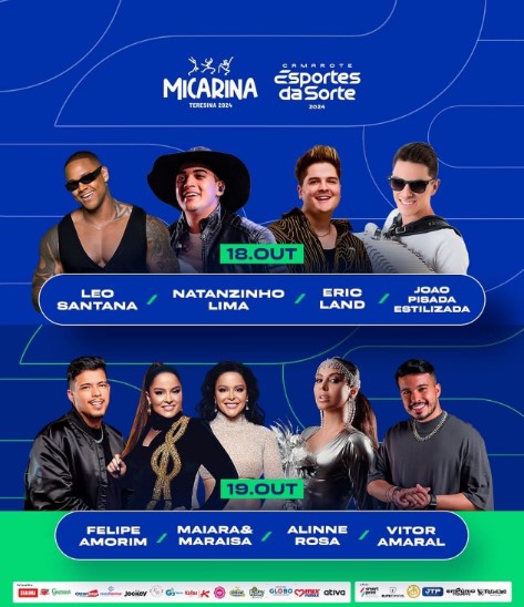 Léo Santana, Natanzinho Lima, Eric Land e João Pisada Estilizada - Micarina 2024