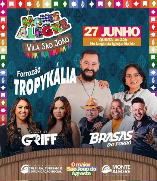 Forrozão Tropykália, Forró de Griff e Brasas do Forró