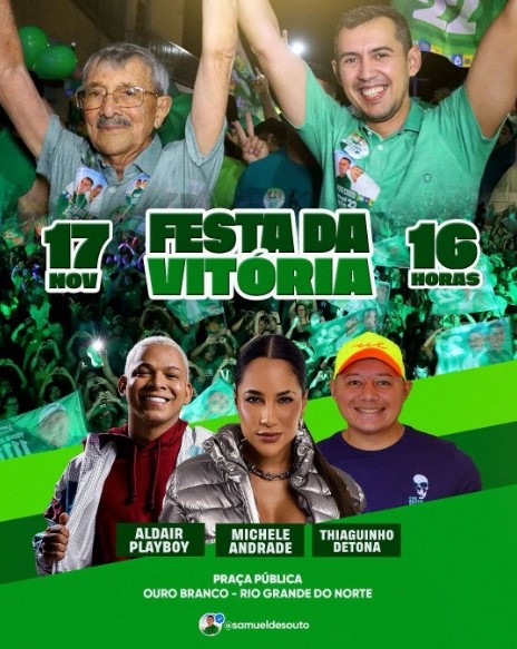 Aldair Playboy, Michele Andrade e Thiaguinho Detona - Festa da Vitória