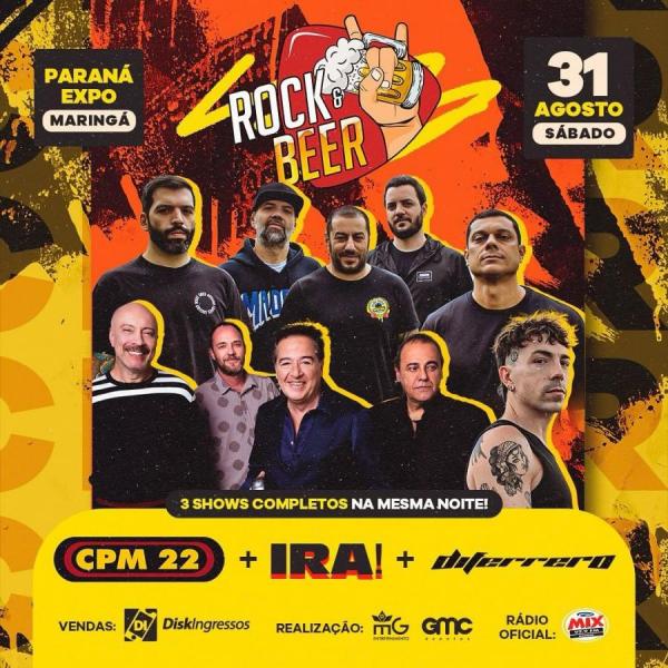 CPM 22, Ira! e Di Ferrero - Rock & Beer 2024