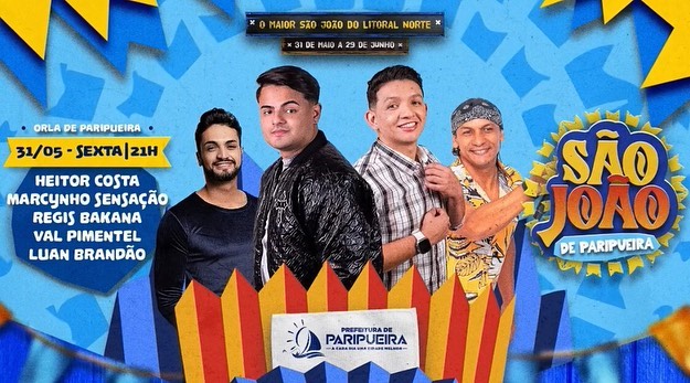 Heitor Costa, Marcynho Sensação, Regis Bakana, Val Pimentel e Luan Brandão