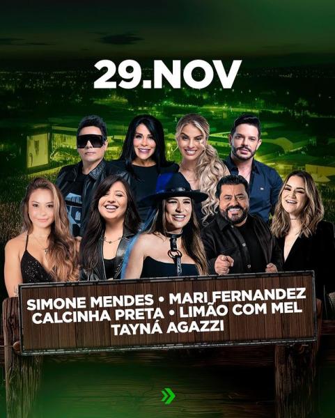 Simone Mendes, Mari Fernadez, Calcinha Preta, Limão com Mel e Tayná Agazzi - FENAGRO