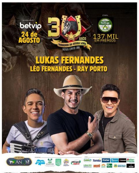 Lukas Fernandes, Léo Fernandes e Ray Porto - Vaquejada de Nova Cruz 2024