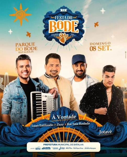 à Vontade (Luan Estilizado, Zezo e Raí Saia Rodada) e Jotavê - 15º Festa do Bode 2024