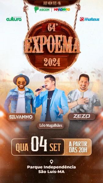 Silvanno Sales, Zezo Potiguar e Léo Magalhães - 64ª ExpoEMA 2024