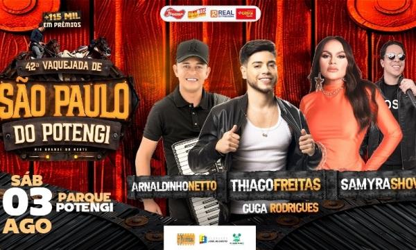 Arnaldinho Netto, Thiago Freitas e Samyra Show