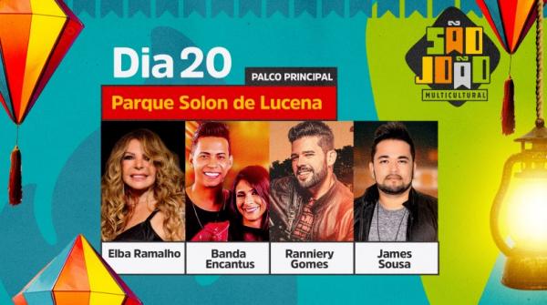 Elba Ramalho, Banda Encantus, RAnniery Gomes e James Sousa.