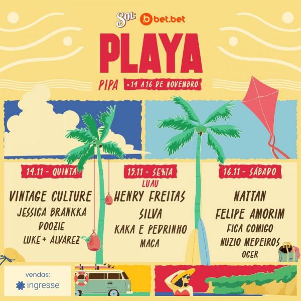 Vintage Culture, Jessica Brankka, Doozie e Luke & Alvarez - Playa Pipa 2024