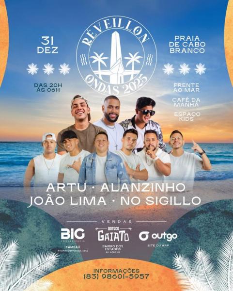 Artu, Alanzinho, João Lima e No Sigillo - Réveillon Ondas 2025