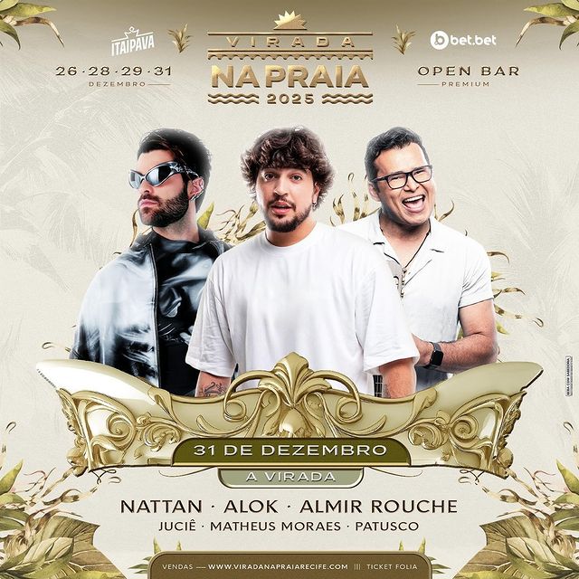 Nattan , Alok, Almir Rouche, Juciê, Matheus Moraes e Patusco - Réveillon do Recife 2025