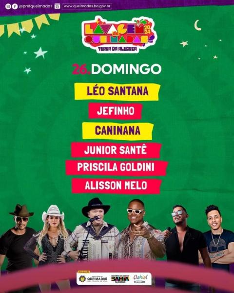 Léo Santana, Jefinho, Caninana, Junior Santê, Priscila Goldini e Alisson Melo - Lavagem de Queimadas