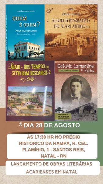 Lançamento de Obras Literárias Acarienses em Natal