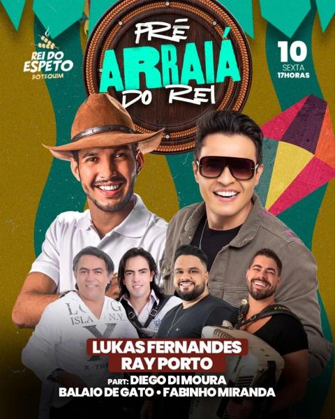 Lukas Fernandes, Ray Porto, Balaio de Gato e Fabinho Miranda - Pré Arraiá do Rei