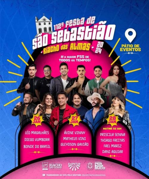 Priscila Senna, Thiago Freitas, Fael Mariz e Dani Aguiar - 112º Festa de São Sebastião