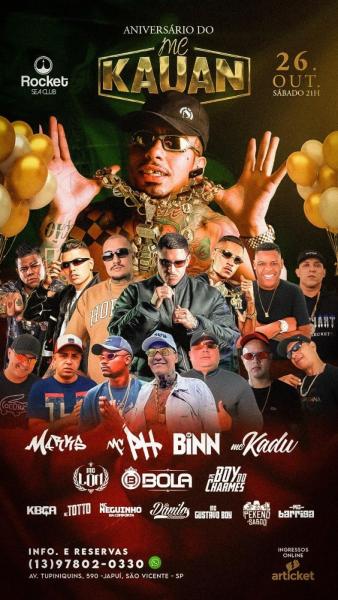 MC Kauan - O Coringa, MC PH, MC Marks, Binn, MC Kadu, DJ Lon, Bola, MC Boy do Charmes, Kabeça, MC Totto, MC Neguinho , DJ Danilo, MC Gustavo Boy, Pekeno e MC Barriga - Aniversário do MC Kauan