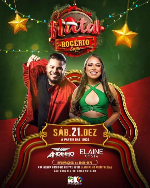 Andinho Santana e Elaine Costa - Natal do Rogério Espetos Bar