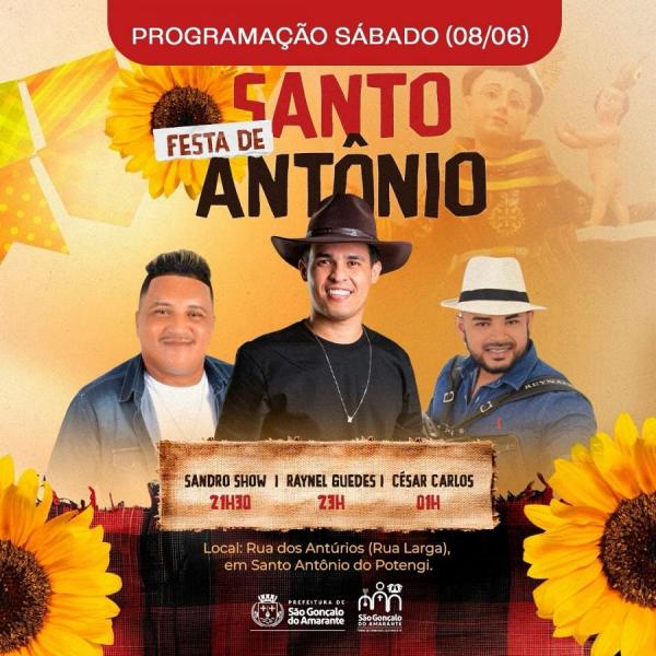 Raynel Guedes, Sandro Show e César Carlos - Festa de Santo Antônio