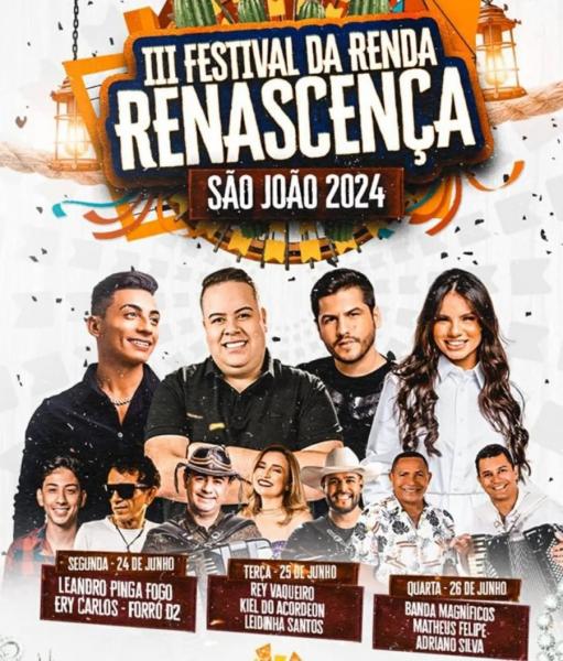 Banda Magníficos, Matheus Felipe e Adriano Silva - III Festival da Renda Renascença