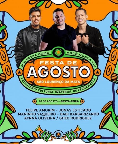 Felipe Amorim, Jonas Esticado, Maninho Vaqueiro, Babi Barbarizando, Aynnã Oliveira e Gheo Rodriges - Festa de Agosto