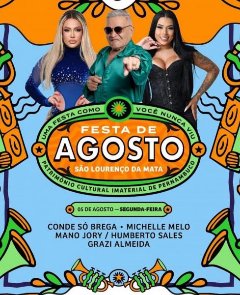 Conde Só Brega, Michelle Melo, Mano Jory, Humberto Sales e Grazi Almeida - Festa de Agosto