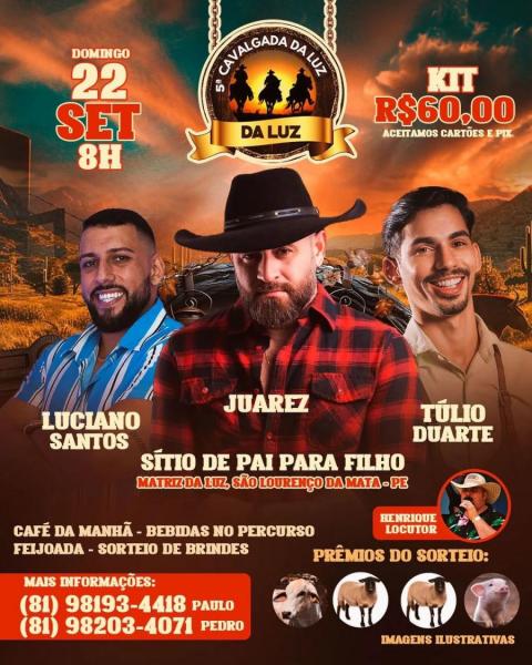 Juarez, Luciano Santos e Túlio Duarte - 5ª Cavalgada da Luz