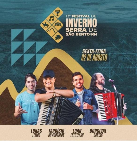 Lukas Lemos, Tarcísio do Acodeon, Luan Estlizado e Dorgival Dantas - 13º Festival de Inverno de Serra de São Bento