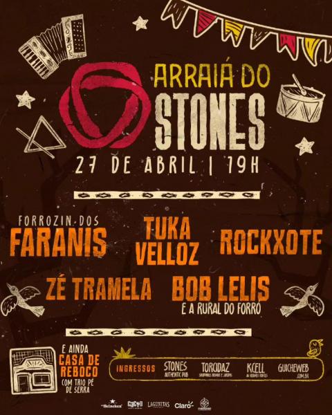 Forrozin dos Faranis, Tuka Velloz, Rockxote, Zé Tramela e Bob Lelis & A Rural do Forró - Arraiá do Stones