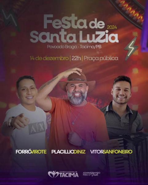 Placillio Diniz, Forró Virote e Vitor Sanfoneiro - Festa de Santa Luzia