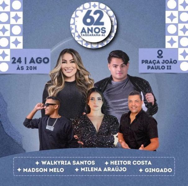 Walkyria Santos, Heitor Costa, Madson Melo, Milena Araújo e Gingado