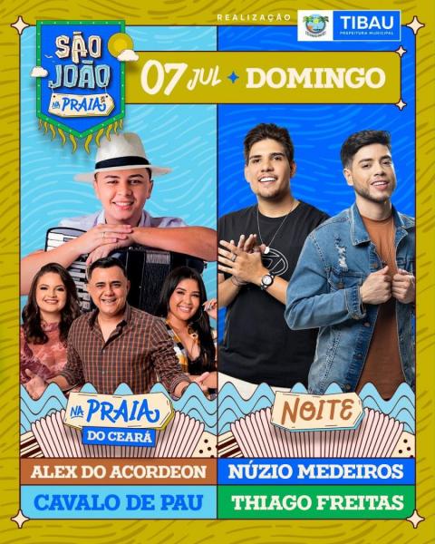 Alex do Acordeon, Cavalo de Pai, Núzio Medeiros e Thiago Freitas - São João na Praia