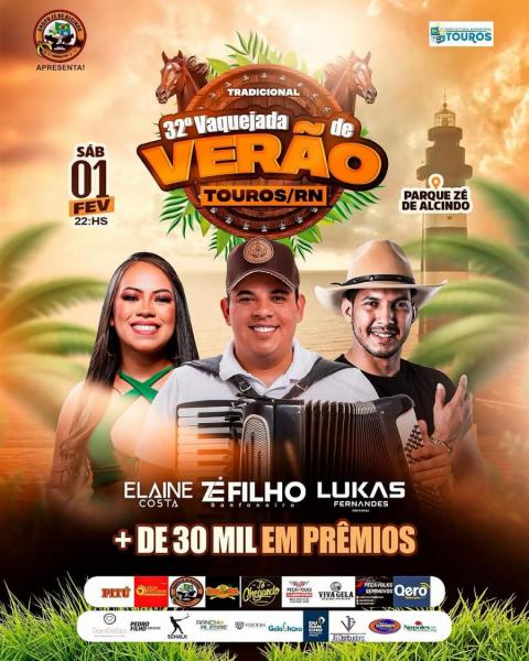 Zé Filho, Elaine Costa e Lukas Fenandes - 32ª Vaquejada de Verão