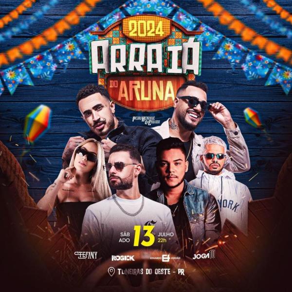 Stefany, Rogick, Eduardo Jordão e Joga 10 - Arraiá do Aruna