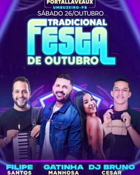 Gatinha Manhosa, Filipe Santos e Dj Bruno Cesar - Festa de Outubro