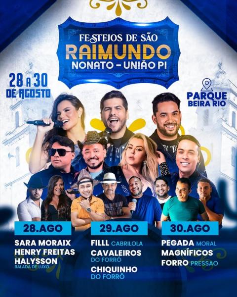 Sara Moraix, Henry Freitas e Halysson - Festejos de São Raimundo Nonato