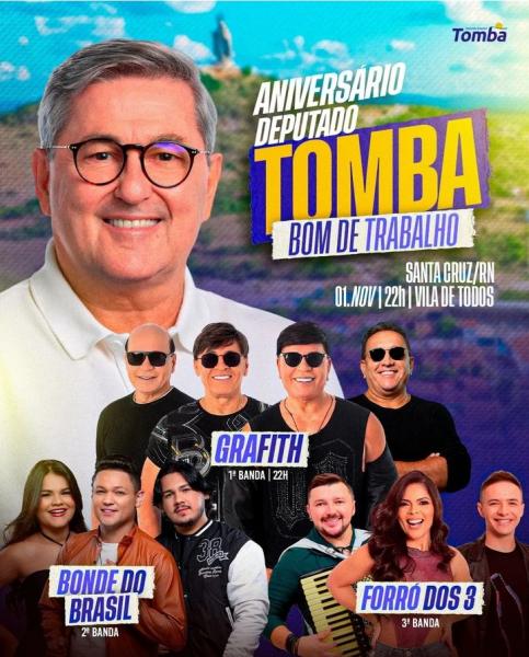 Banda Grafith, Bonde do Brasil e Forró dos 3 - Aniversário de Tomba
