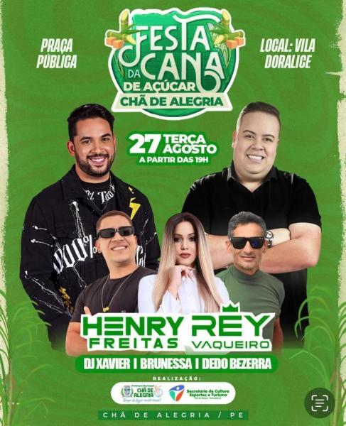 Henry Freitas, Rey Vaqueiro, Dj Xavier, Brunessa e Dedo Bezerra - Festa da Cana de Açucar