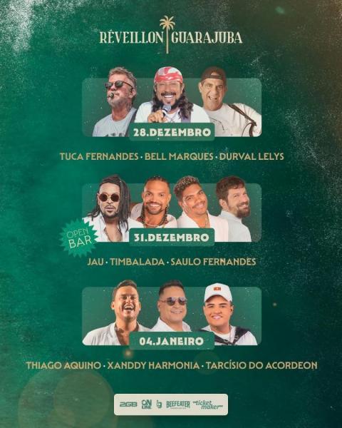 Jau, Timbalada e Saulo Fernandes - Réveillon Guarajuba 2025