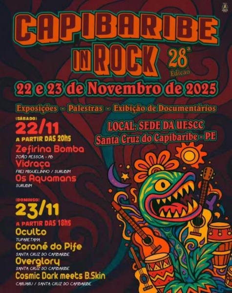 Oculto, Coroné do Pife, verglory e Cosmic Dark meets B. Skin - 28º Capibaribe in Rock 2025