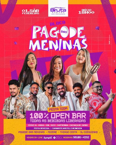 Pagode das Meninas, Mizere, Thiago Costa e Dj Dieguinho - Bloco Pagode das Meninas