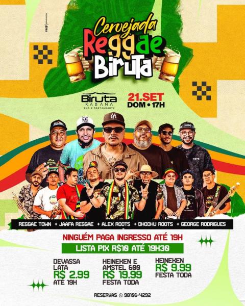Reggae Town, Jaafa Reggae, Alex Roots, Dhodhu Roots e George Rodrigues - Cervejada Reggae Biruta