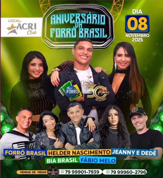 Forró Brasil, Helder Nascimento, Jeanny & Dedé, Bia Brasil e Fábio Melo