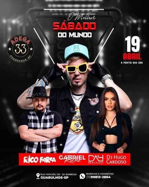 Rico Farra, Gabriel Rocha, Day Macedo e Dj Hugo Cardoso