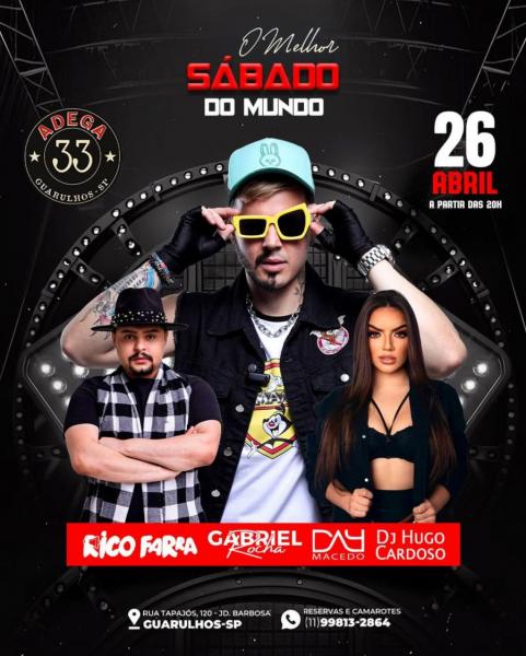 Rico Farra, Gabriel Rocha, Day Macedo e Dj Hugo Cardoso