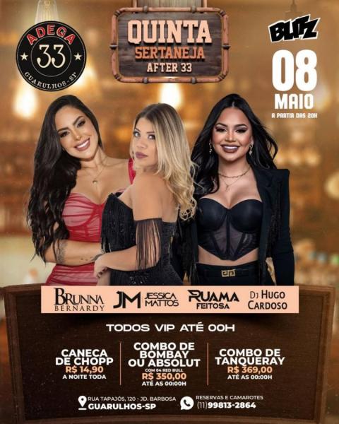 Brunna Bernardy, Jessica Mattos, Ruama Feitosa e Dj Hugo Cardoso