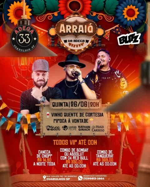 Bruno Hipolito, Lucas Felipe, Nathan Ginach e Dj Hugo Cardoso - Arraiá da Adega 2025